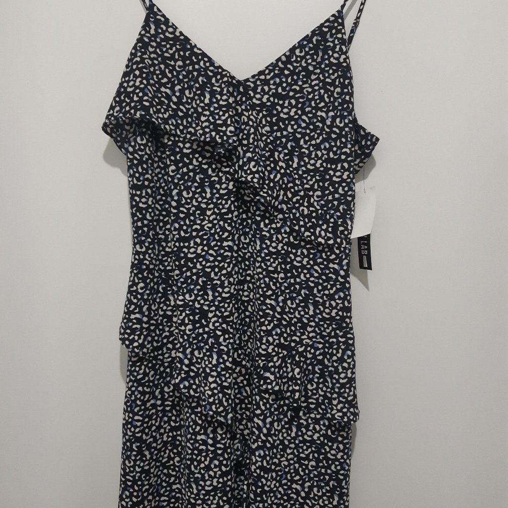 Design Lab Blue Printed Dress - M (NWT)